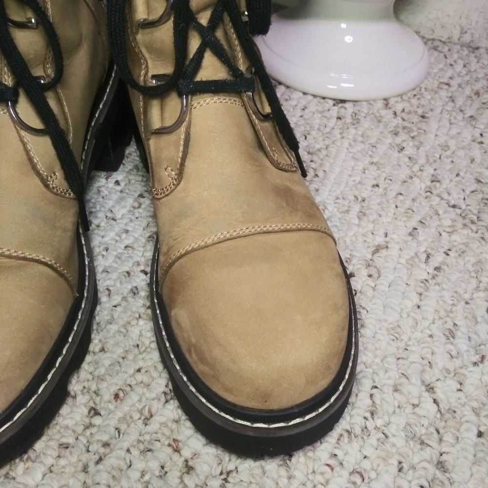 Sorel Joan Now Caribou Buff & Black Color Waterproof Leather Lace-Up Boots - Picture 5 of 12